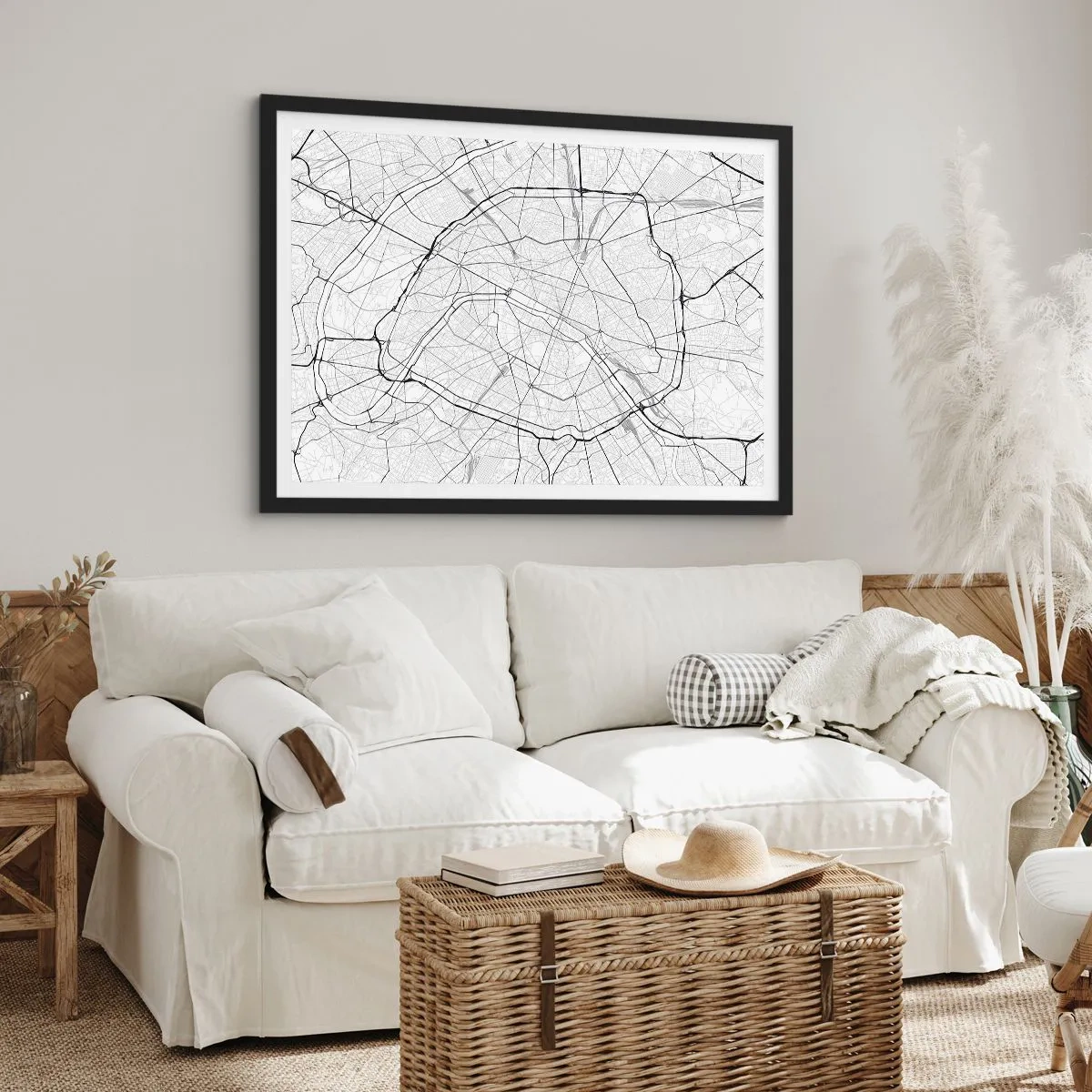 Poster in cornice nera - Il fiore di Parigi - 40x30 cm