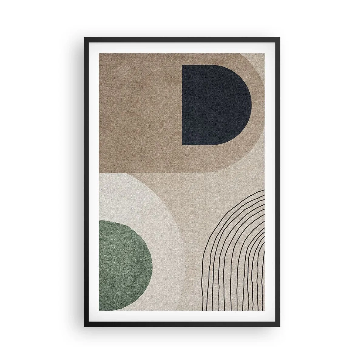 Poster in cornice nera - La mitezza dell'ovale - 61x91 cm