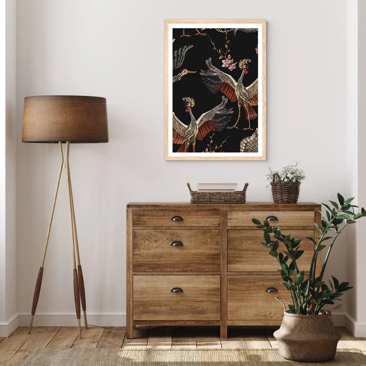 Poster in cornice rovere chiaro - Uccello fantastico - 70x100 cm