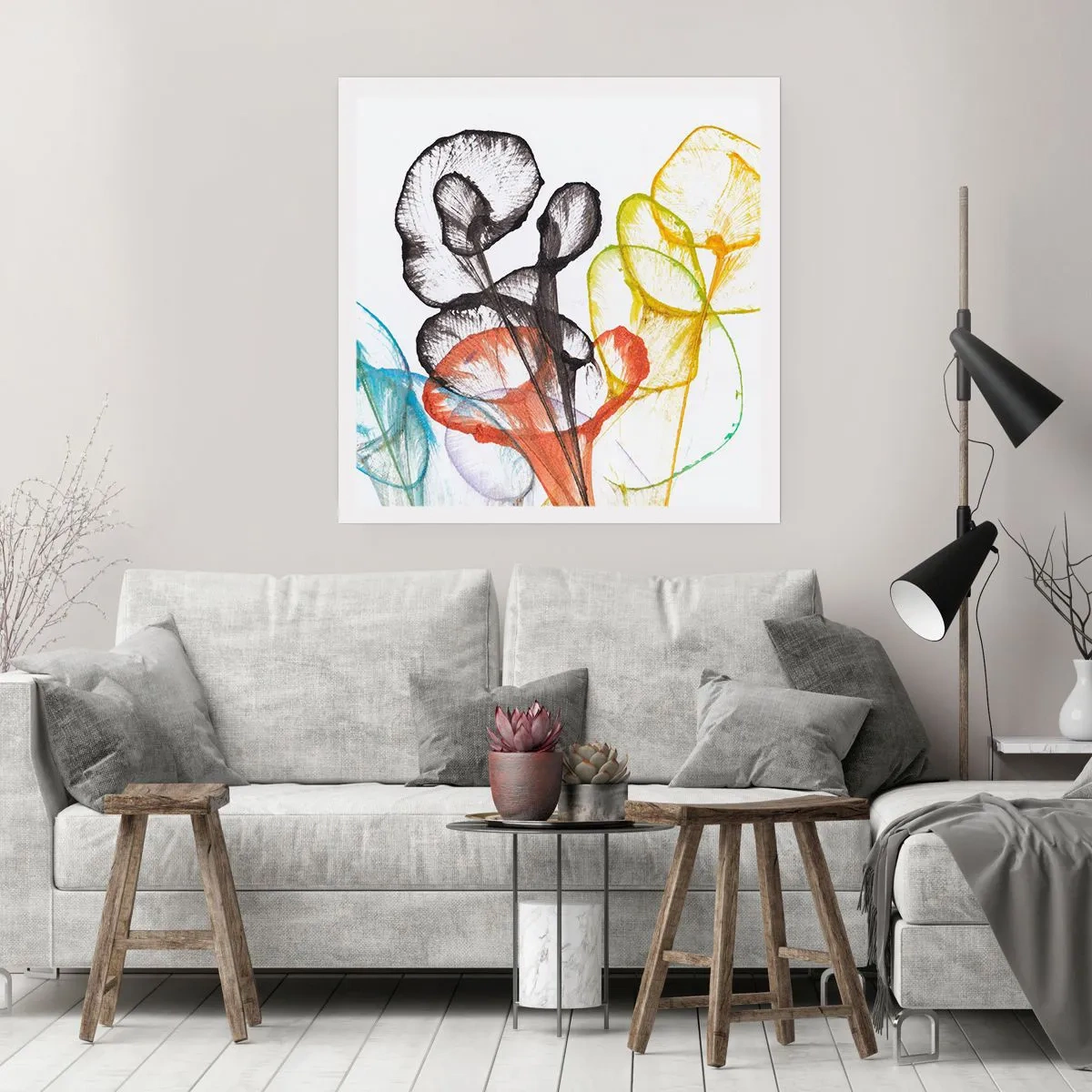 Poster - Fiori con l'anima - 60x60 cm