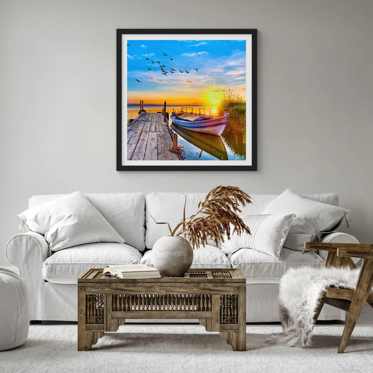 Poster in cornice nera - A domani - 40x40 cm