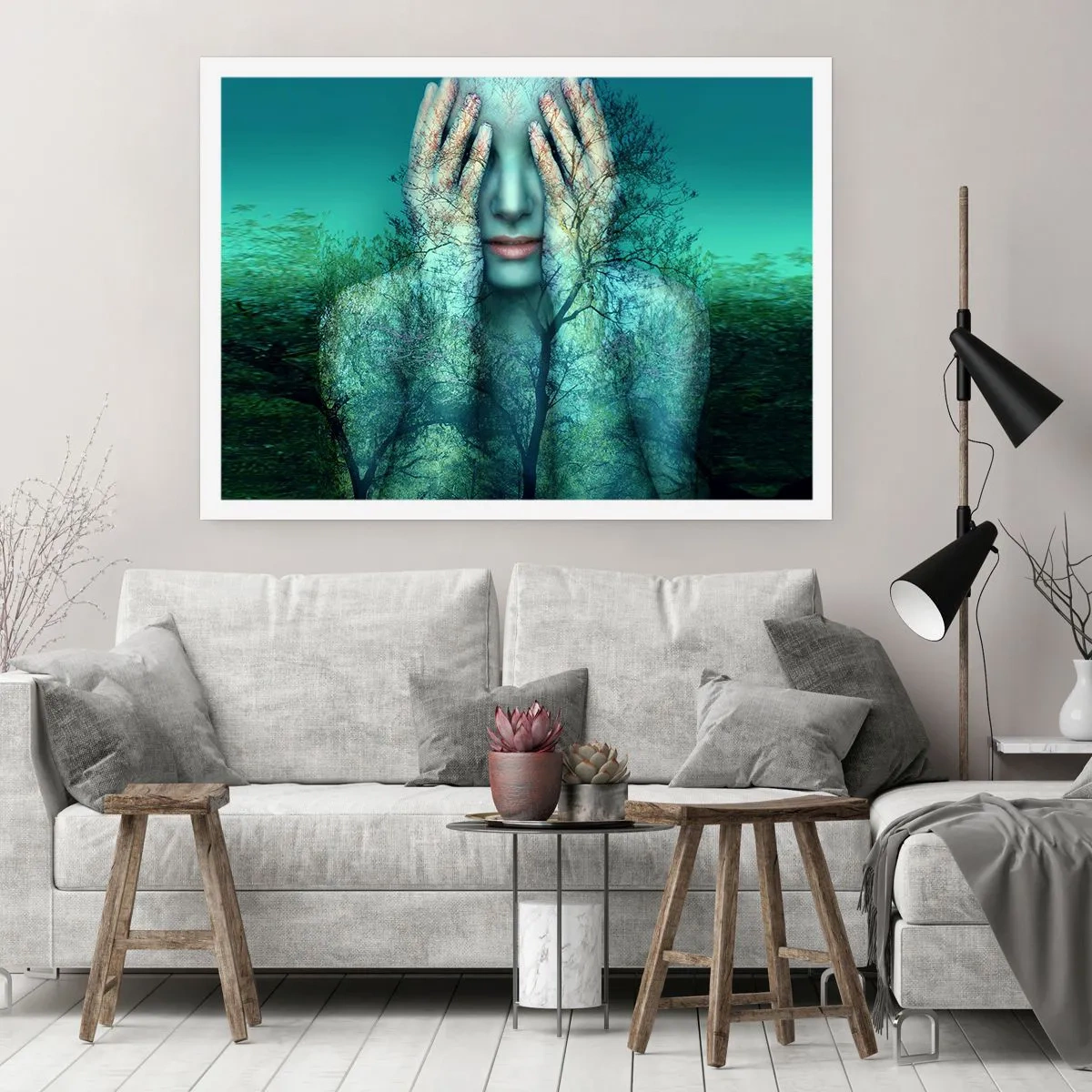 Poster - Immersa nel blu - 70x50 cm