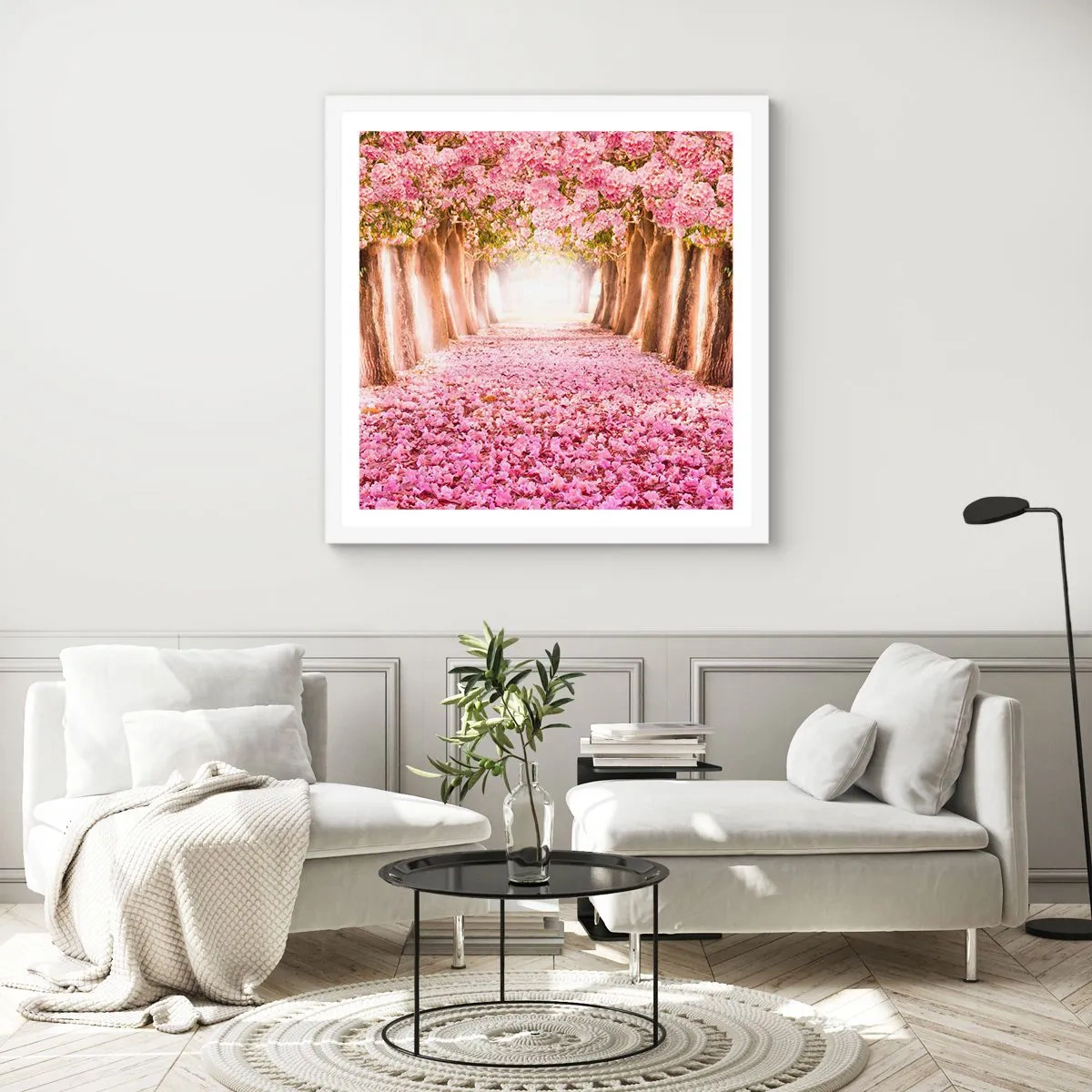 Poster in cornice bianca - La strada verso il paradiso - 50x50 cm