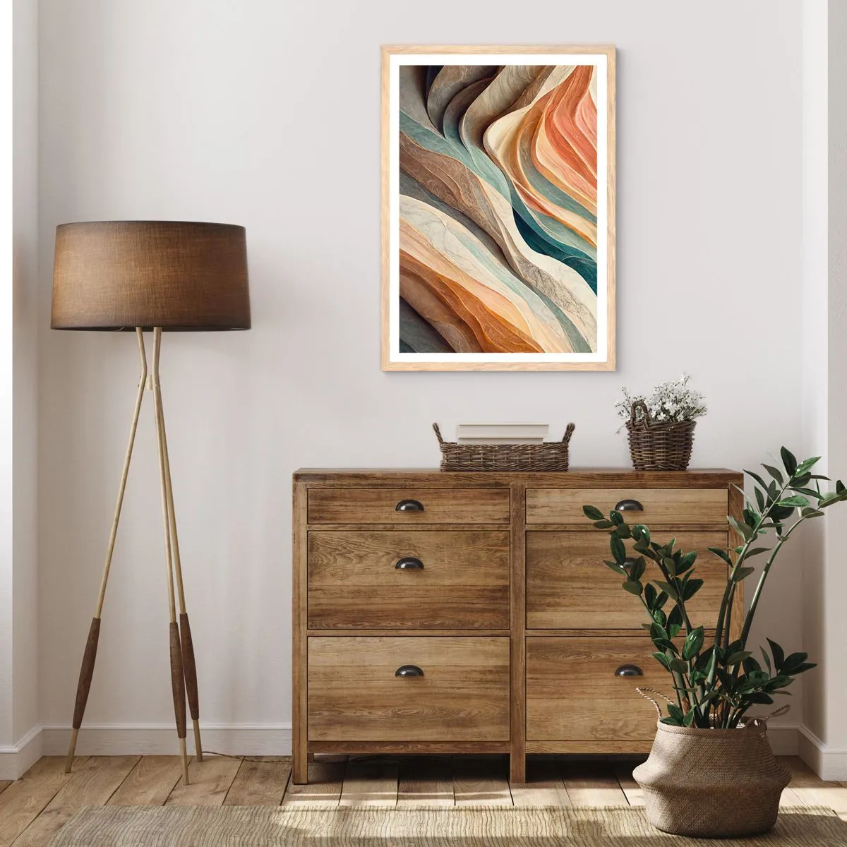 Poster in cornice rovere chiaro - L'attimo prima del cambiamento - 30x40 cm