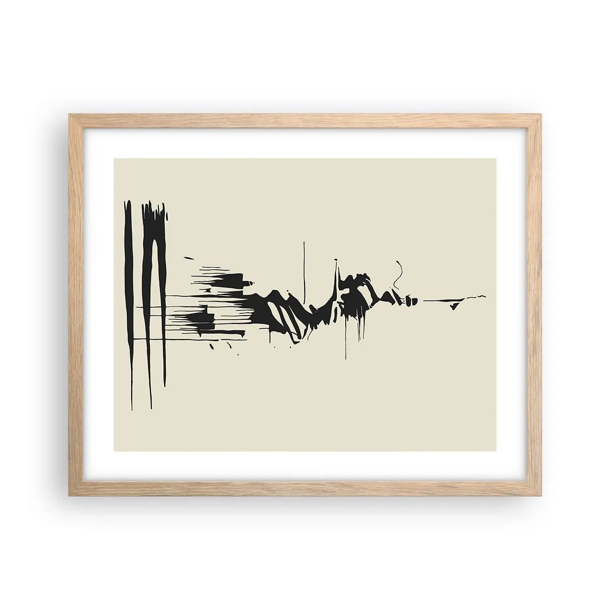 Poster in cornice rovere chiaro - Astrazione frettolosa - 50x40 cm