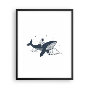 Poster in cornice nera - Avventura nello spazio - 40x50 cm