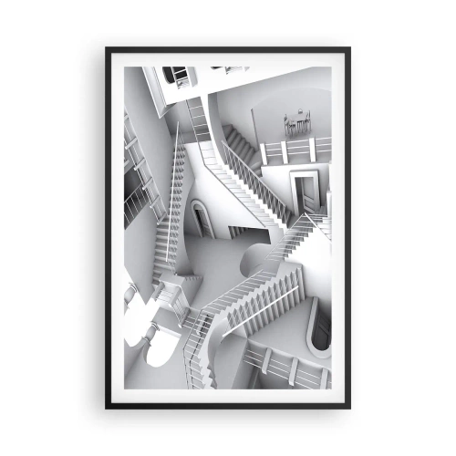 Poster in cornice nera - Il paradosso dello spazio - 61x91 cm