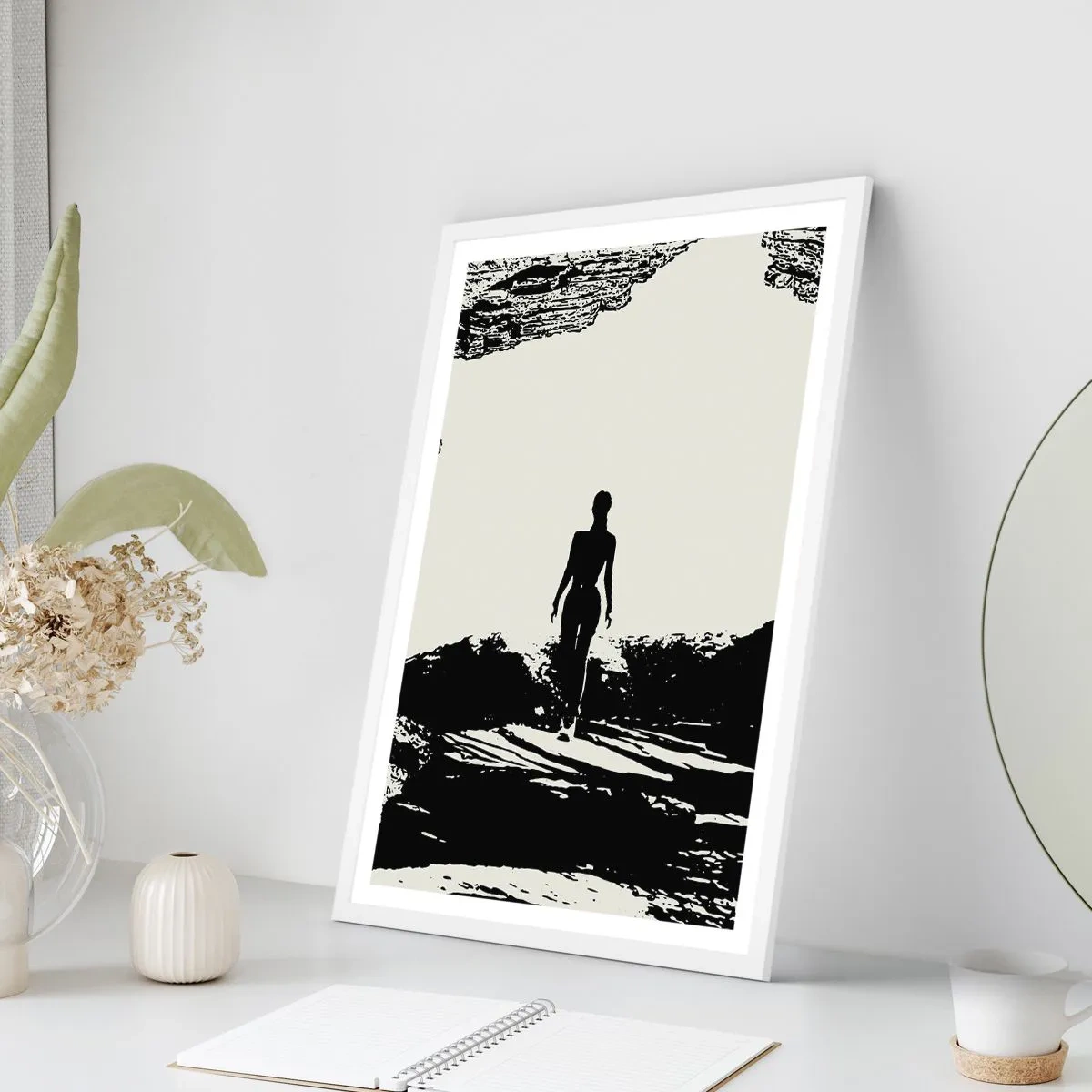 Poster in cornice bianca - Un nuovo sguardo - 40x50 cm