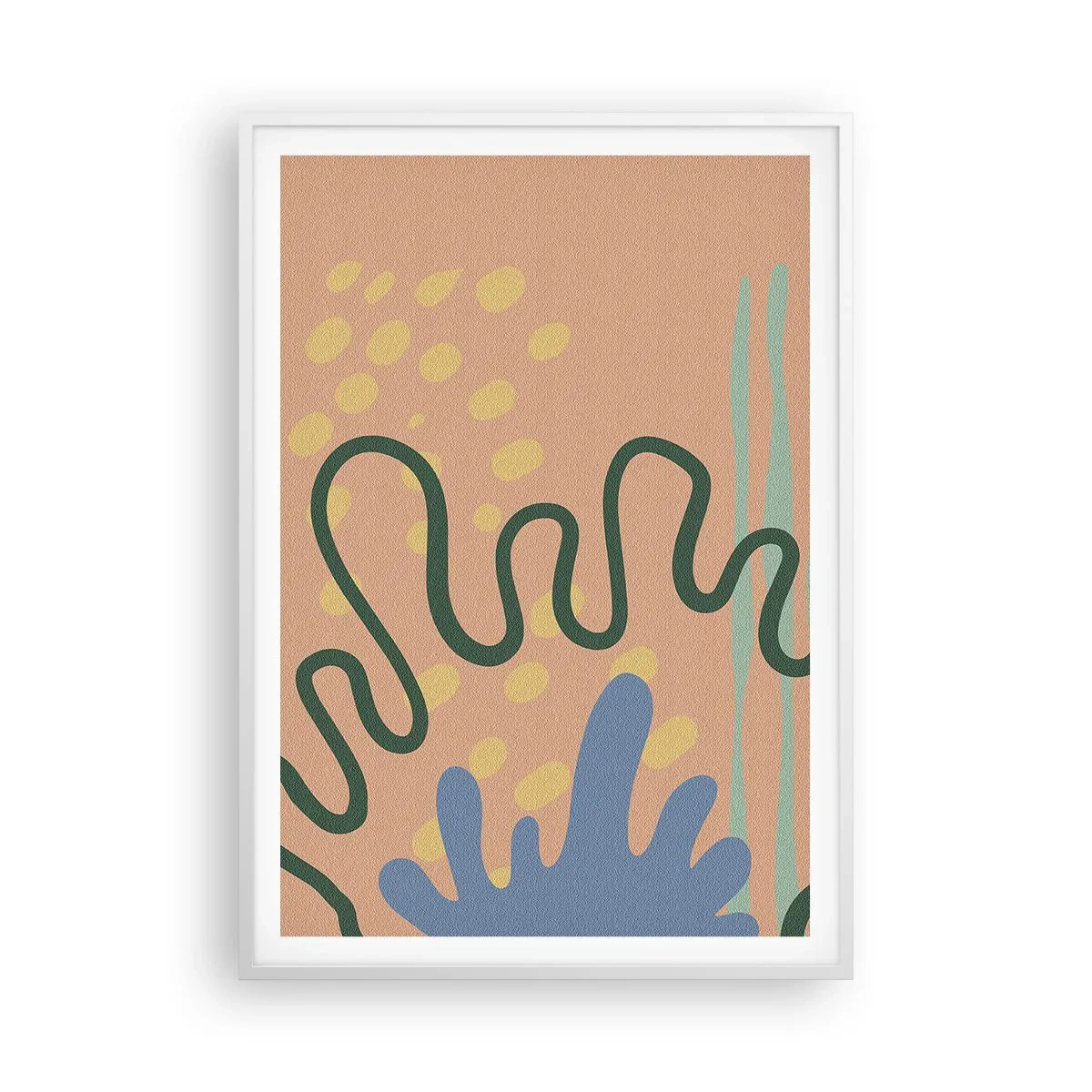 Poster in cornice bianca - Astrazione: varietà della natura - 70x100 cm