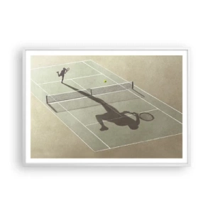 Poster in cornice bianca - Sconfiggere se stesso - 100x70 cm