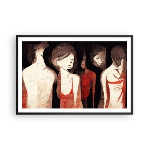 Poster in cornice nera - Madonne nell'oscurità - 91x61 cm