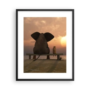 Poster in cornice nera - A volte bisogna tacere - 40x50 cm