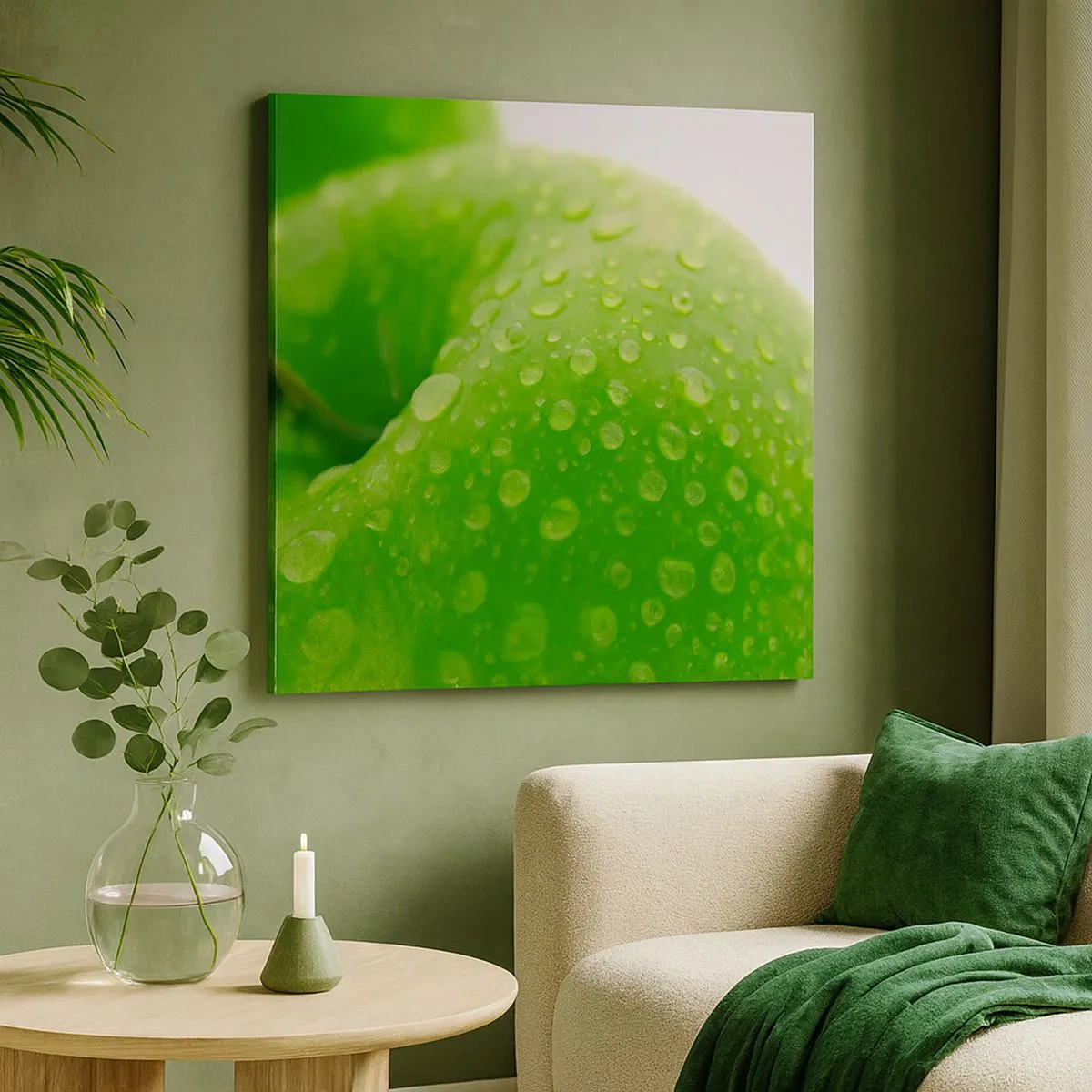 Quadro su tela - Stampe su Tela - Rinfrescante verde freschezza - 30x30 cm