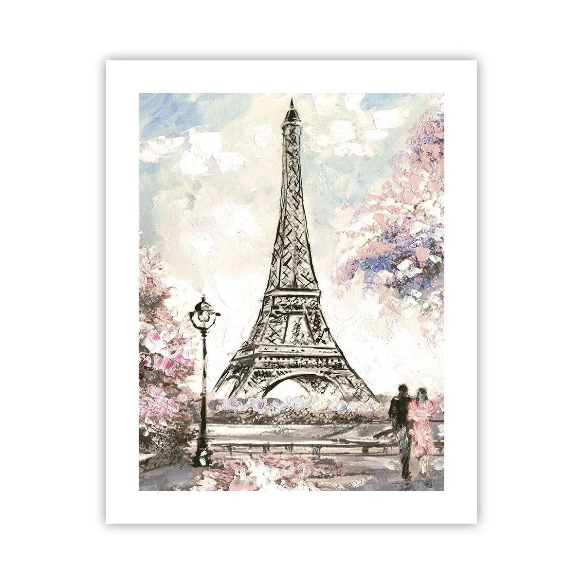 Poster - Passeggiata a Parigi in aprile - 40x50 cm