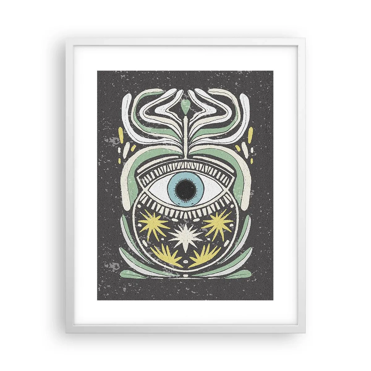 Poster in cornice bianca - Rituali tribali - 40x50 cm