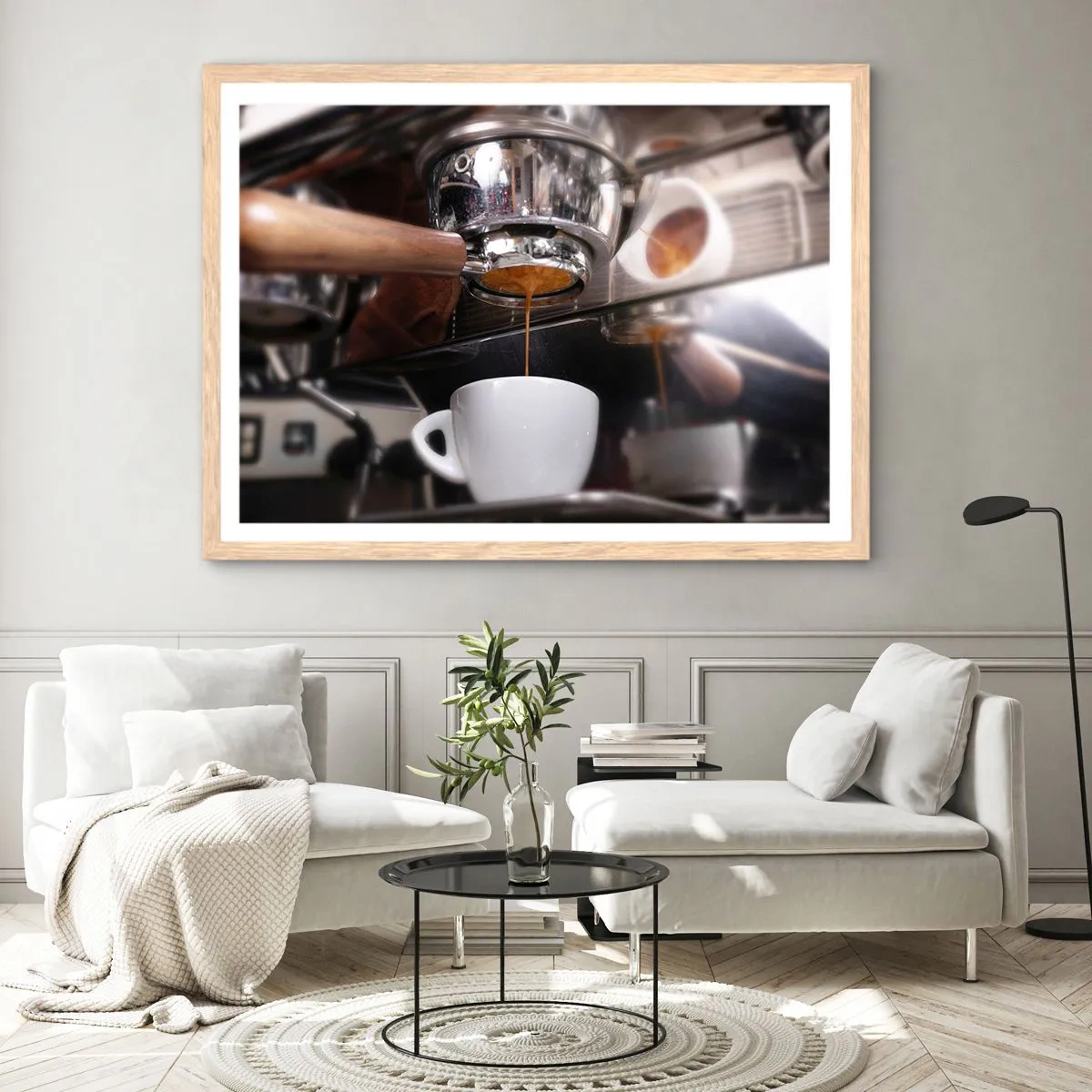 Poster in cornice rovere chiaro - Il miglior momento della giornata - 40x30 cm