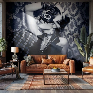 Fotomurali Premium Canvas - Decorazioni, ornamenti, modelli... - Donna, Maschera veneziana, Modello - 400x280 cm