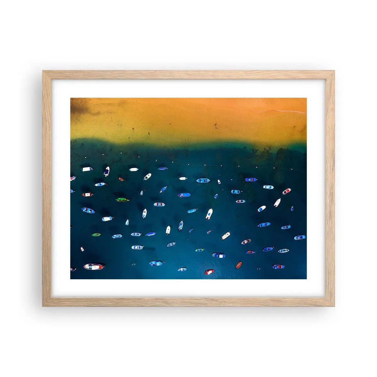 Poster in cornice rovere chiaro - Il gioco delle vacanze - 50x40 cm
