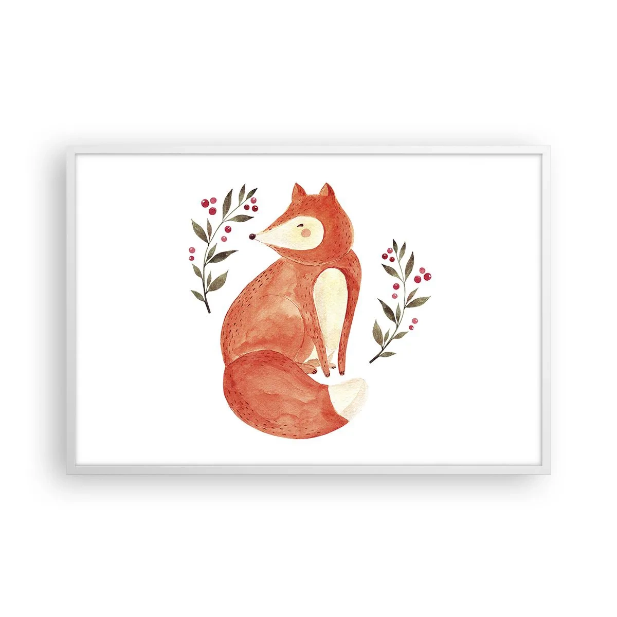 Poster in cornice bianca - Piccola rossa - 91x61 cm