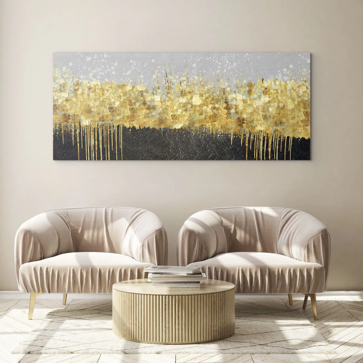 Quadro su vetro - Nel profondo e verso l'alto - 90x30 cm