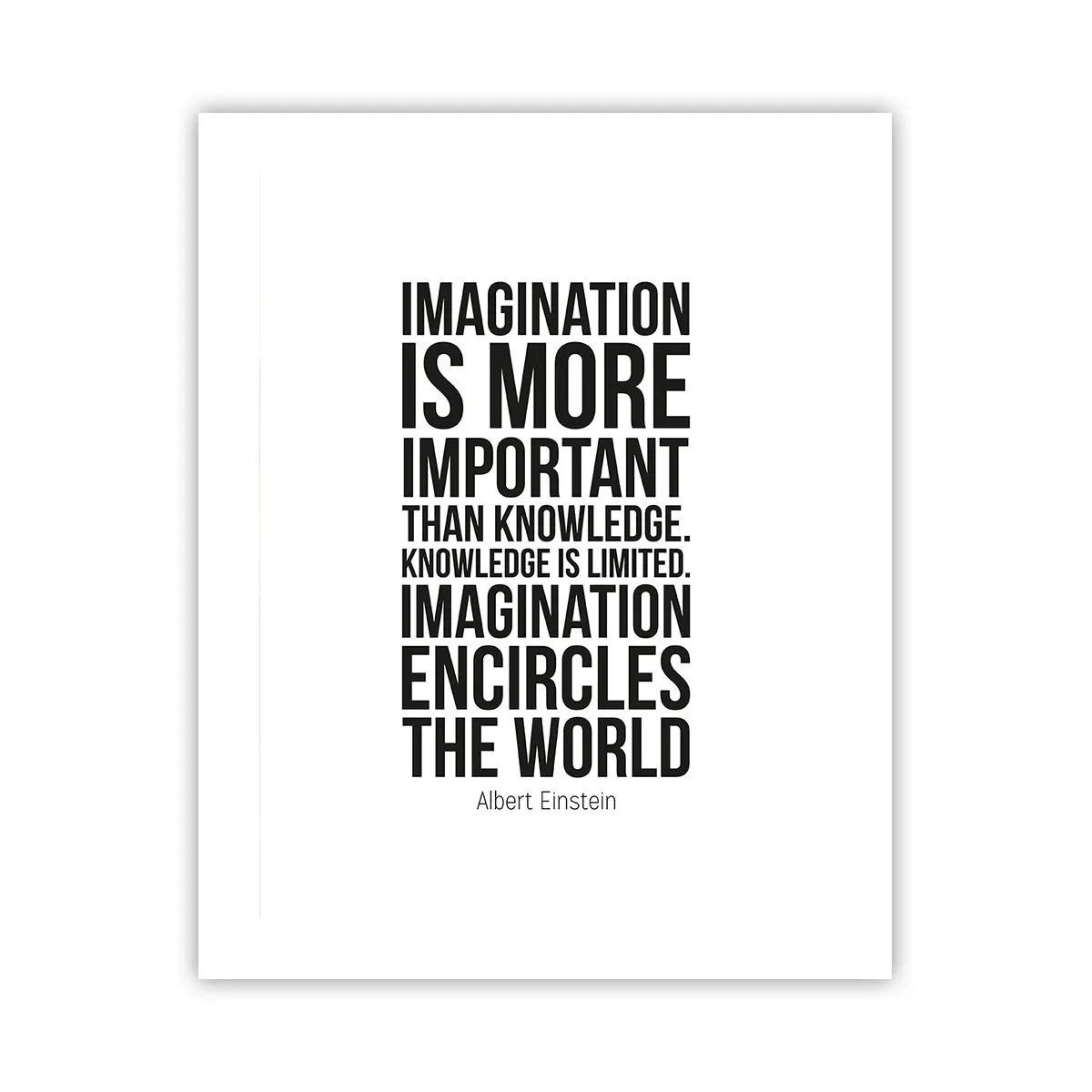 Poster - Einstein sul potere dell'immaginazione - 40x50 cm
