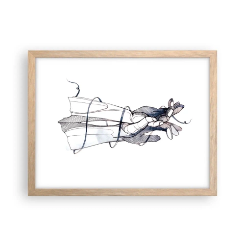 Poster in cornice rovere chiaro - Studio del tocco - 40x30 cm