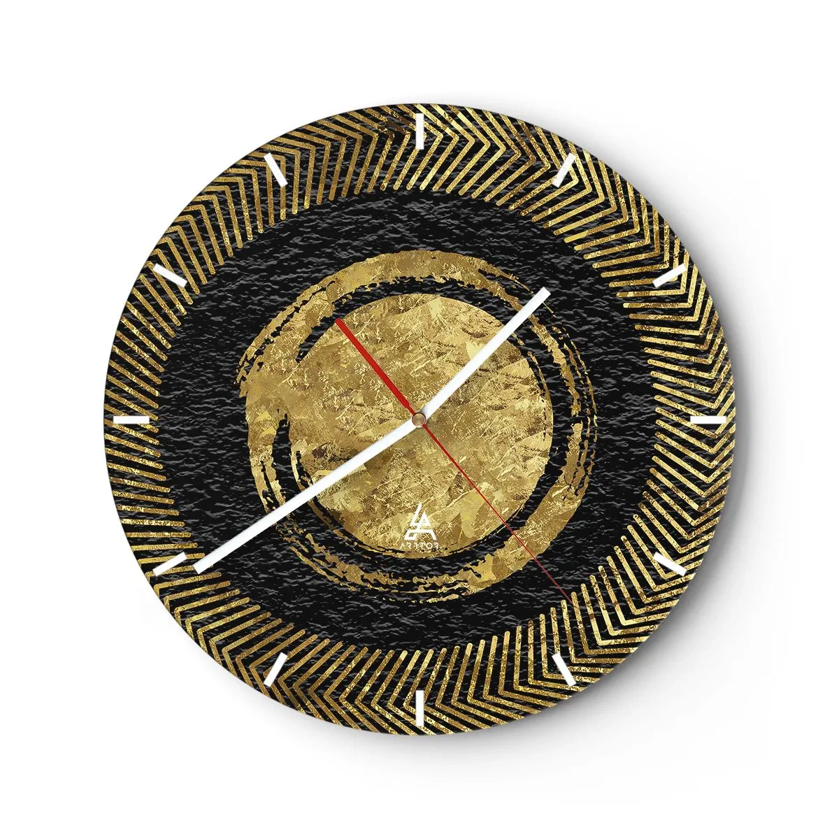 Orologio da parete - Orologio in Vetro - Composizione glamour - 40x40 cm