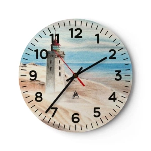 Orologio da parete - Orologio in Vetro - Sempre guardando il mare - 30x30 cm