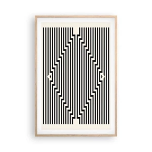 Poster in cornice rovere chiaro - Illusione geometrica - 61x91 cm