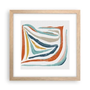Poster in cornice rovere chiaro - Astrazione piacevolmente sorridente - 30x30 cm