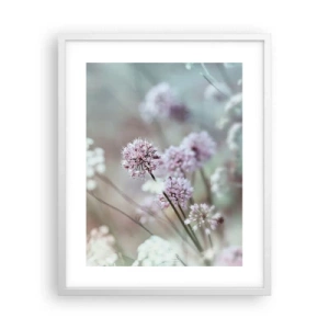 Poster in cornice bianca - Le dolci filigrane delle erbe - 40x50 cm