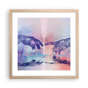 Poster in cornice rovere chiaro - La scintilla divina della vita - 40x40 cm