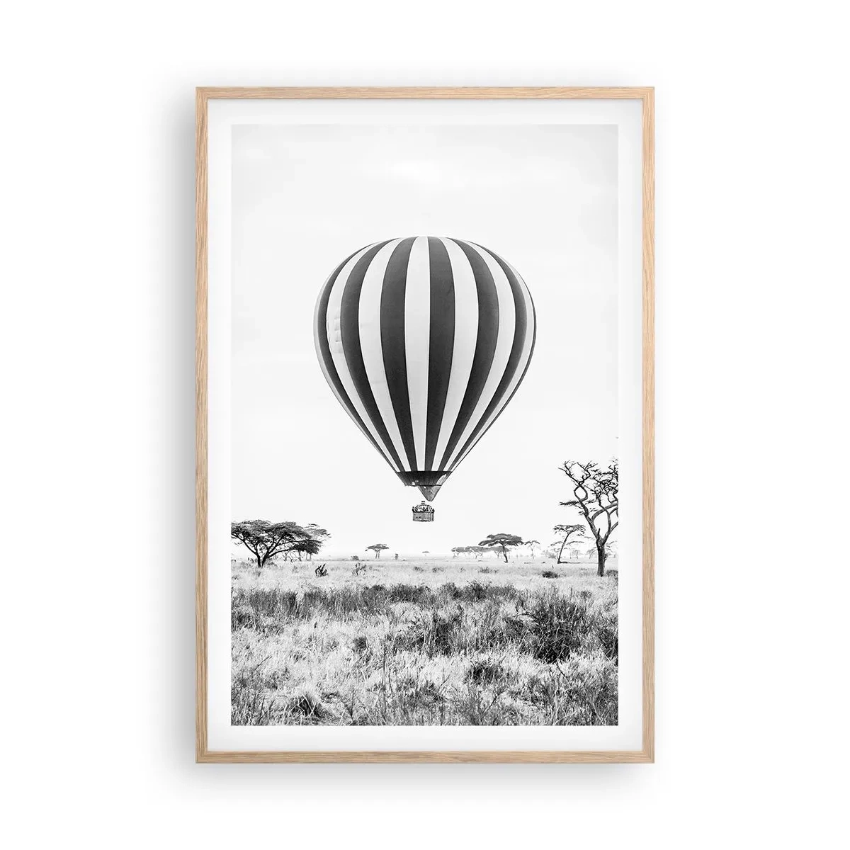 Poster in cornice rovere chiaro - Sulla savana - 61x91 cm