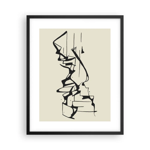 Poster in cornice nera - Forse è un paesaggio - 40x50 cm