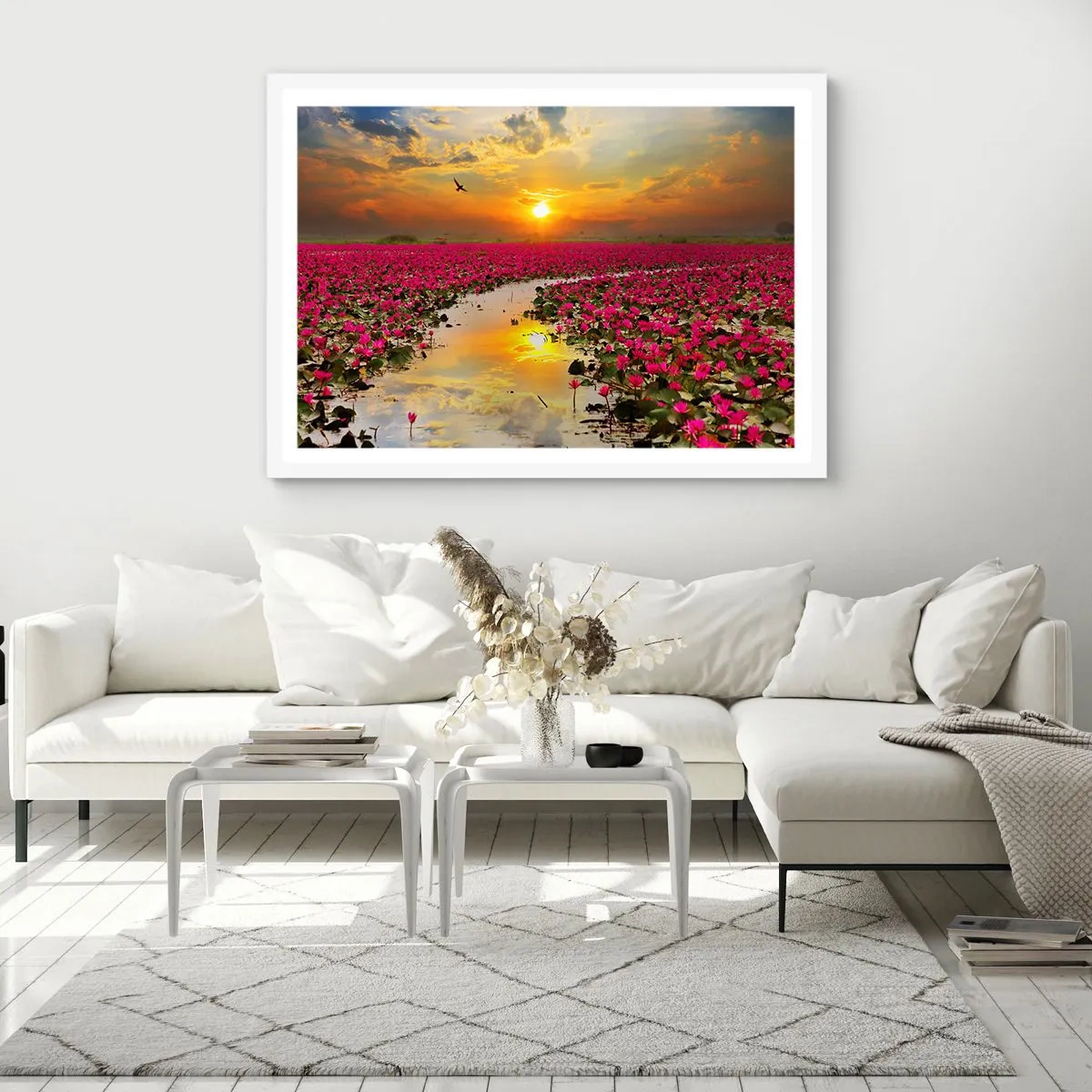 Poster in cornice bianca - La vita segreta del lago - 100x70 cm