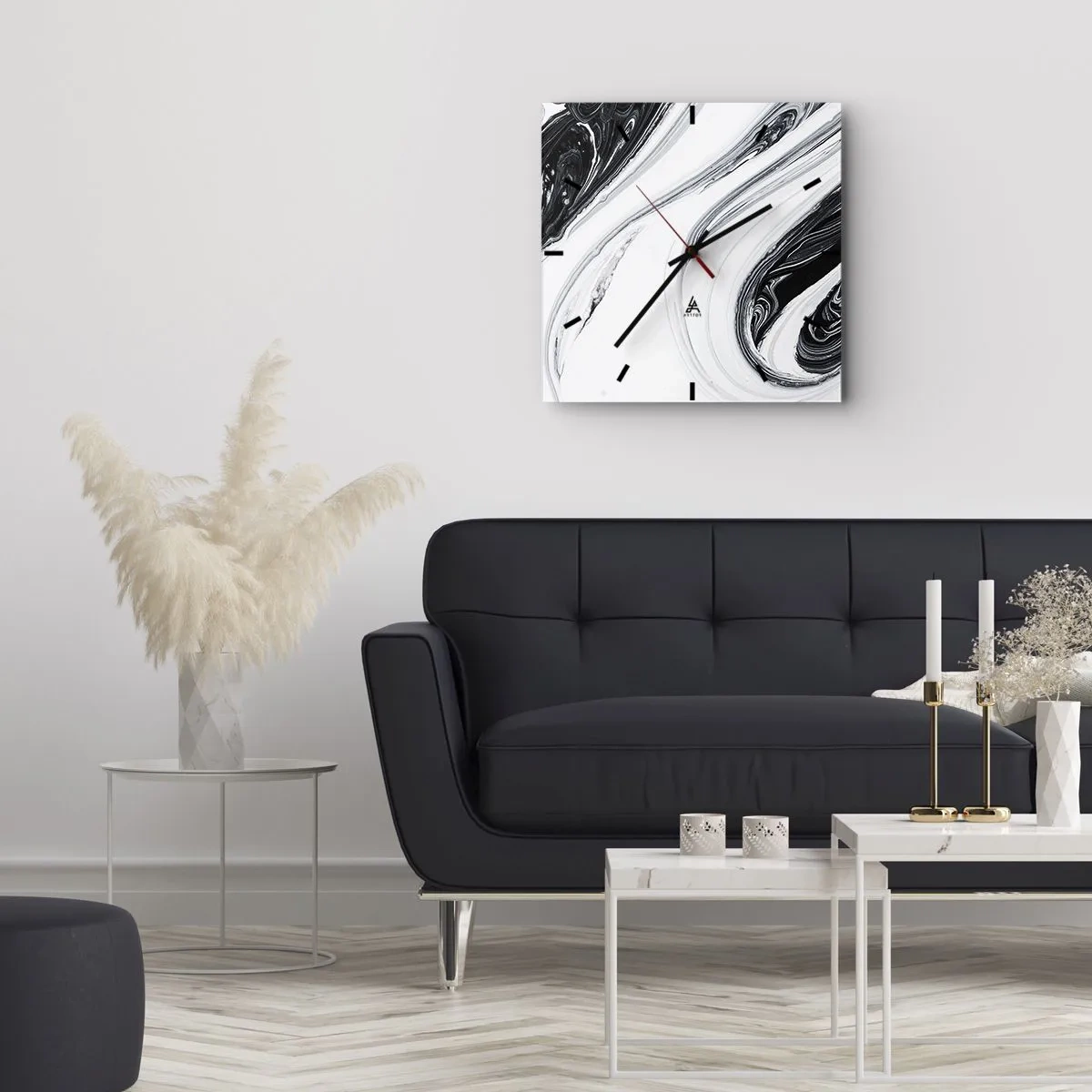 Orologio da parete - Orologio in Vetro - L'unione degli opposti - 40x40 cm