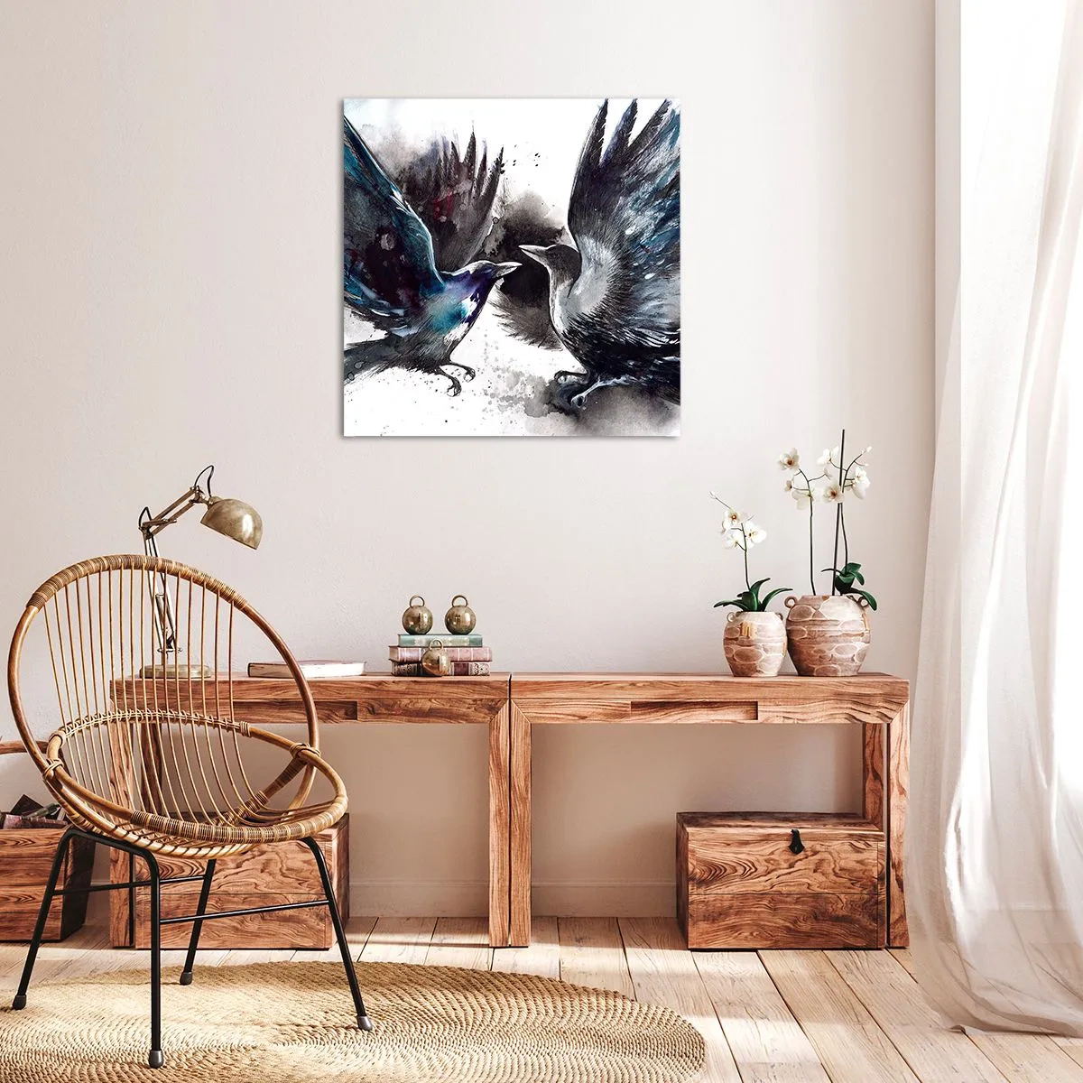 Quadro su tela - Stampe su Tela - Corvi imperiali - 60x60 cm