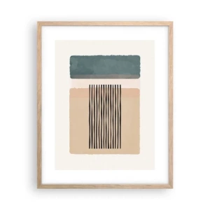 Poster in cornice rovere chiaro - Tutto a posto - 40x50 cm