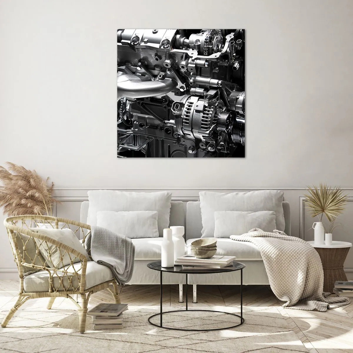 Quadro su vetro - D'acciaio, bello, forte - 60x60 cm