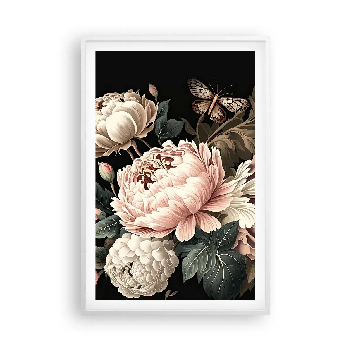 Poster in cornice bianca - In stile barocco - 61x91 cm