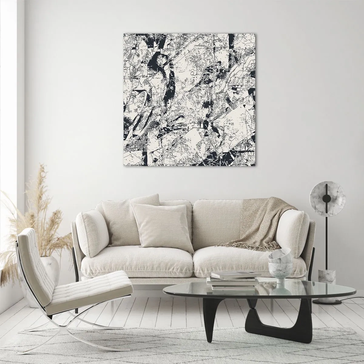 Quadro su vetro - La compenetrazione degli opposti - 40x40 cm