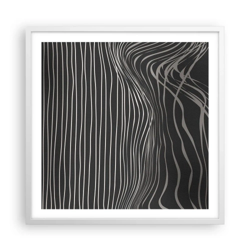 Poster in cornice bianca - Ritmo e accento - 60x60 cm