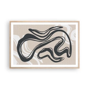 Poster in cornice rovere chiaro - Espressione moltiplicata - 91x61 cm