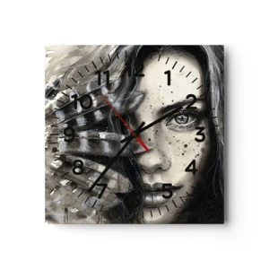 Orologio da parete - Orologio in Vetro - Bellezza selvaggia - 30x30 cm