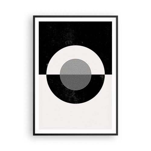 Poster in cornice nera - Armonia in bianco e nero - 70x100 cm