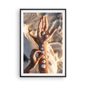 Poster in cornice nera - La bellezza a portata di mano - 61x91 cm