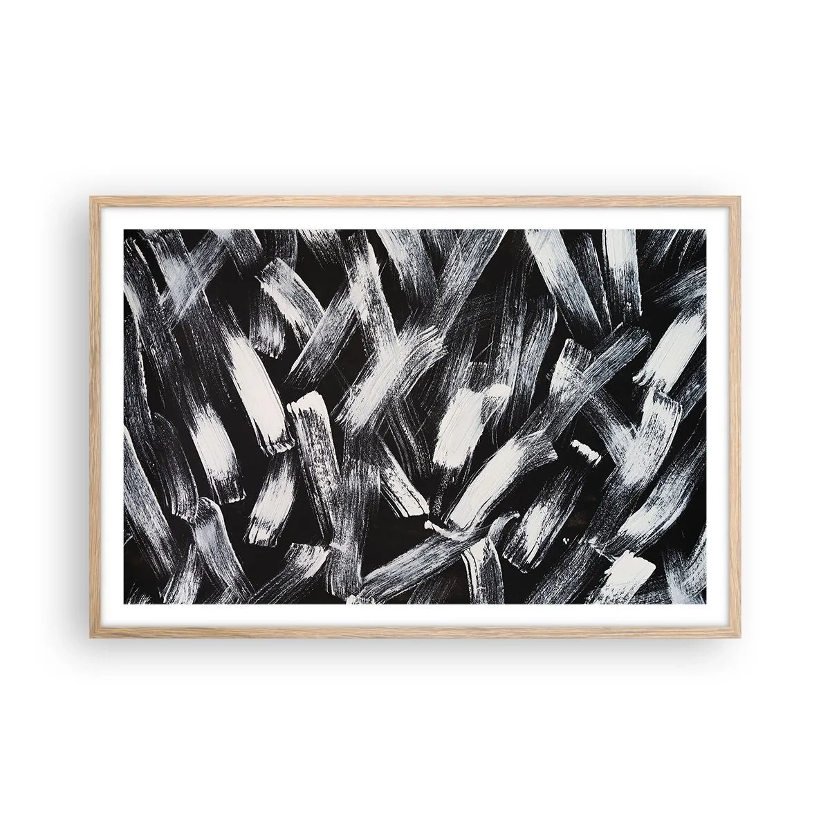 Poster in cornice rovere chiaro - Astrazione in spirito industriale - 91x61 cm