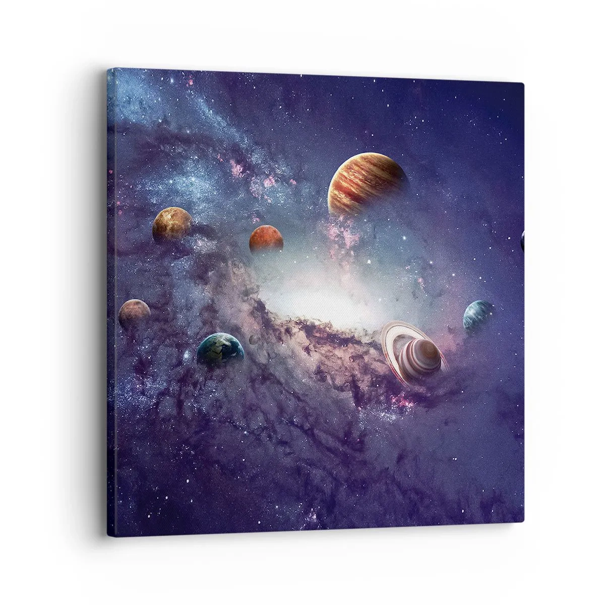 Quadro su tela - Stampe su Tela - Sistema solare danzante - 30x30 cm