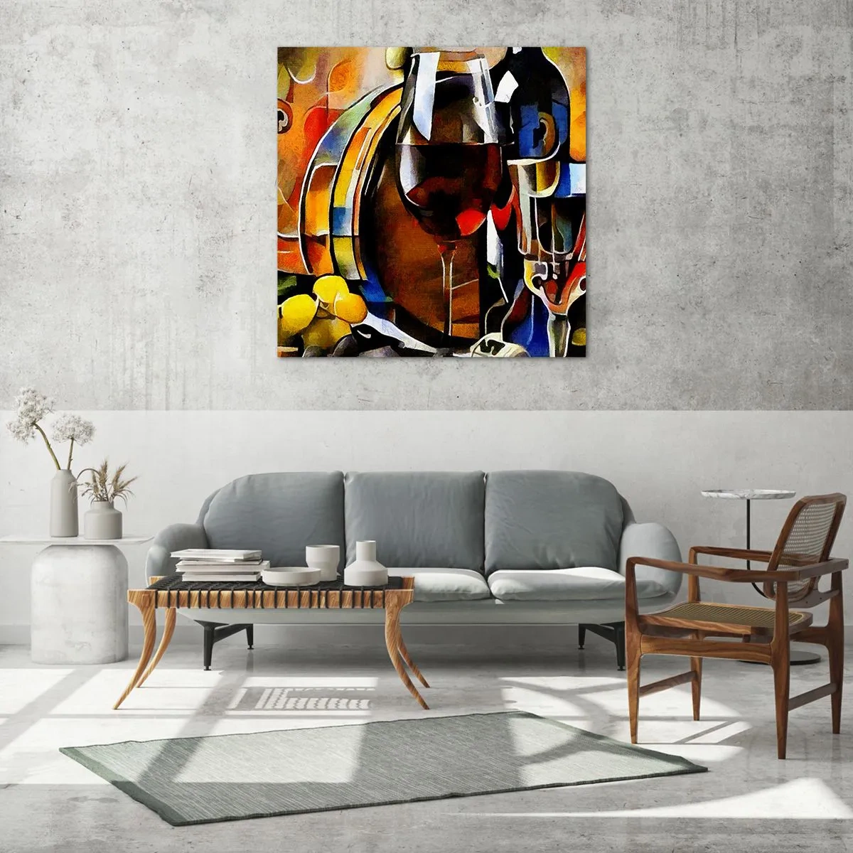 Quadro su vetro - E il mondo riprende colore - 70x70 cm