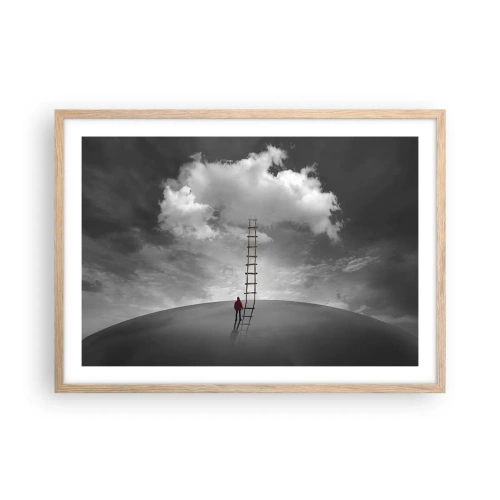 Poster in cornice rovere chiaro - Tutto è possibile - 70x50 cm